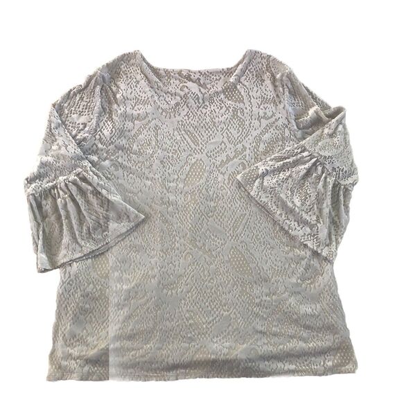 Ruby Rd. Tunic Top 3/4 Bell Sleeve Built In Tank Top XL - Picture 2 of 11